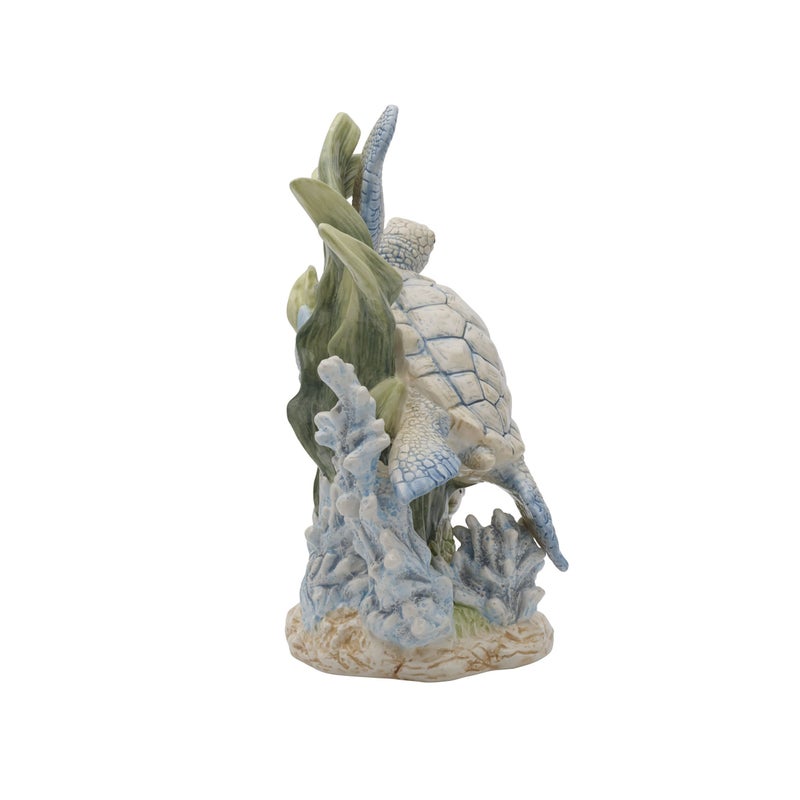 Fitz & Floyd Fitz and Floyd Coastal Home Sea Turtle Ceramic Figurine 10.25 inches - Image 3